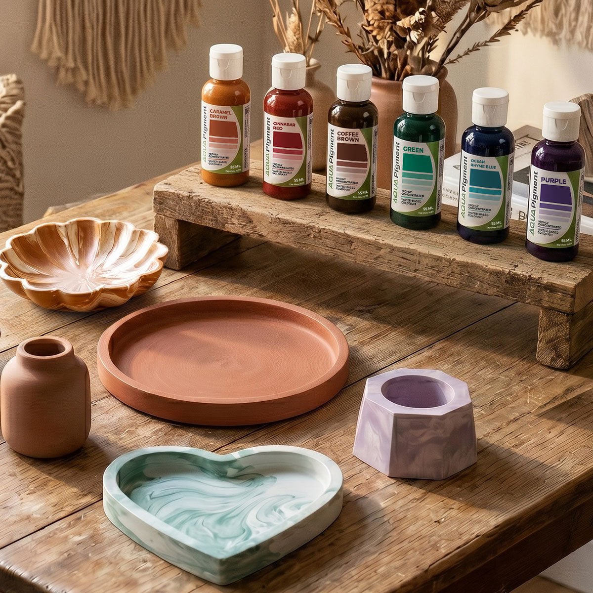 Aqua Pigment – Set Boho Chic 6 colores para Aqua Resin y yeso - Aqua Resin