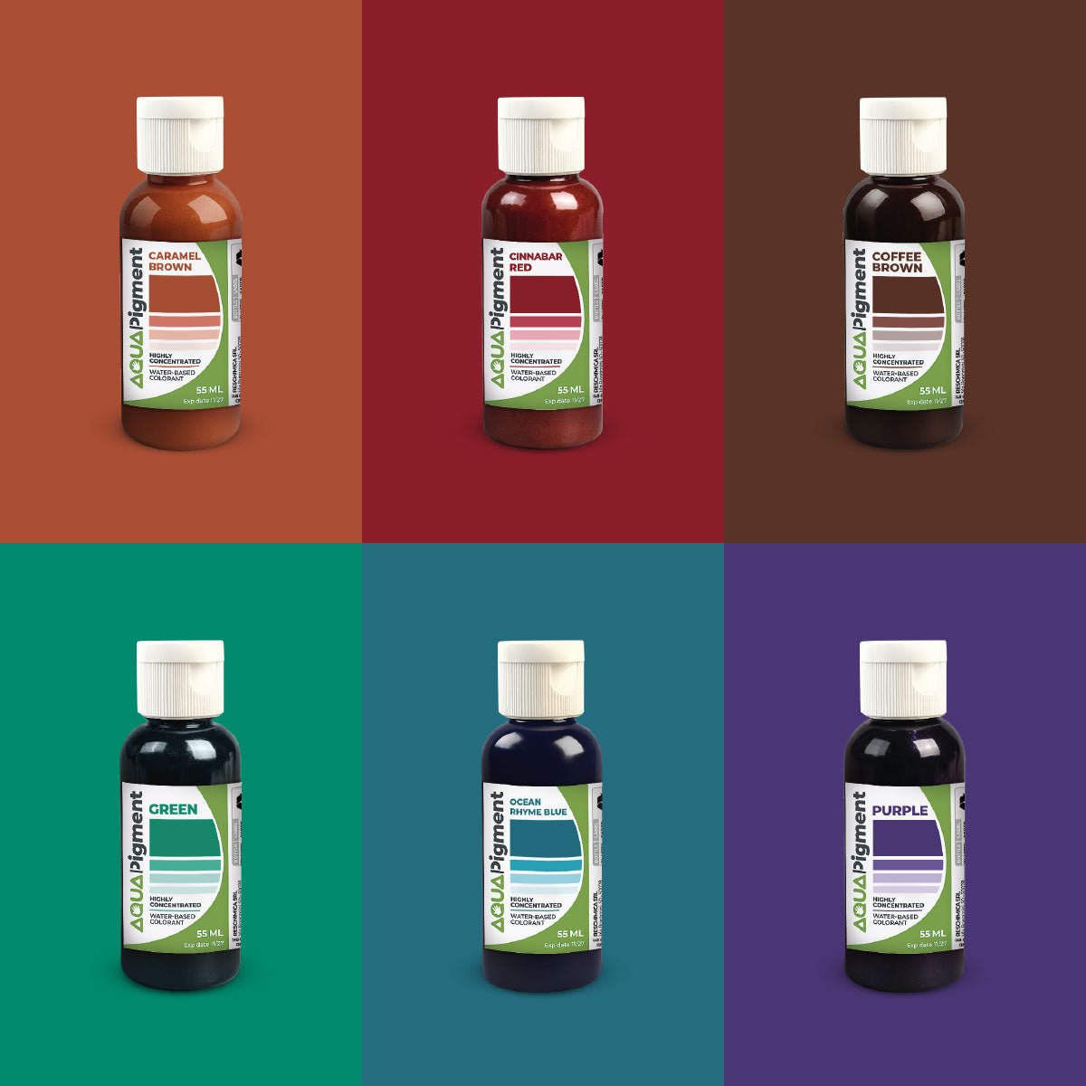 Aqua Pigment – Set Boho Chic 6 colores para Aqua Resin y yeso - Aqua Resin