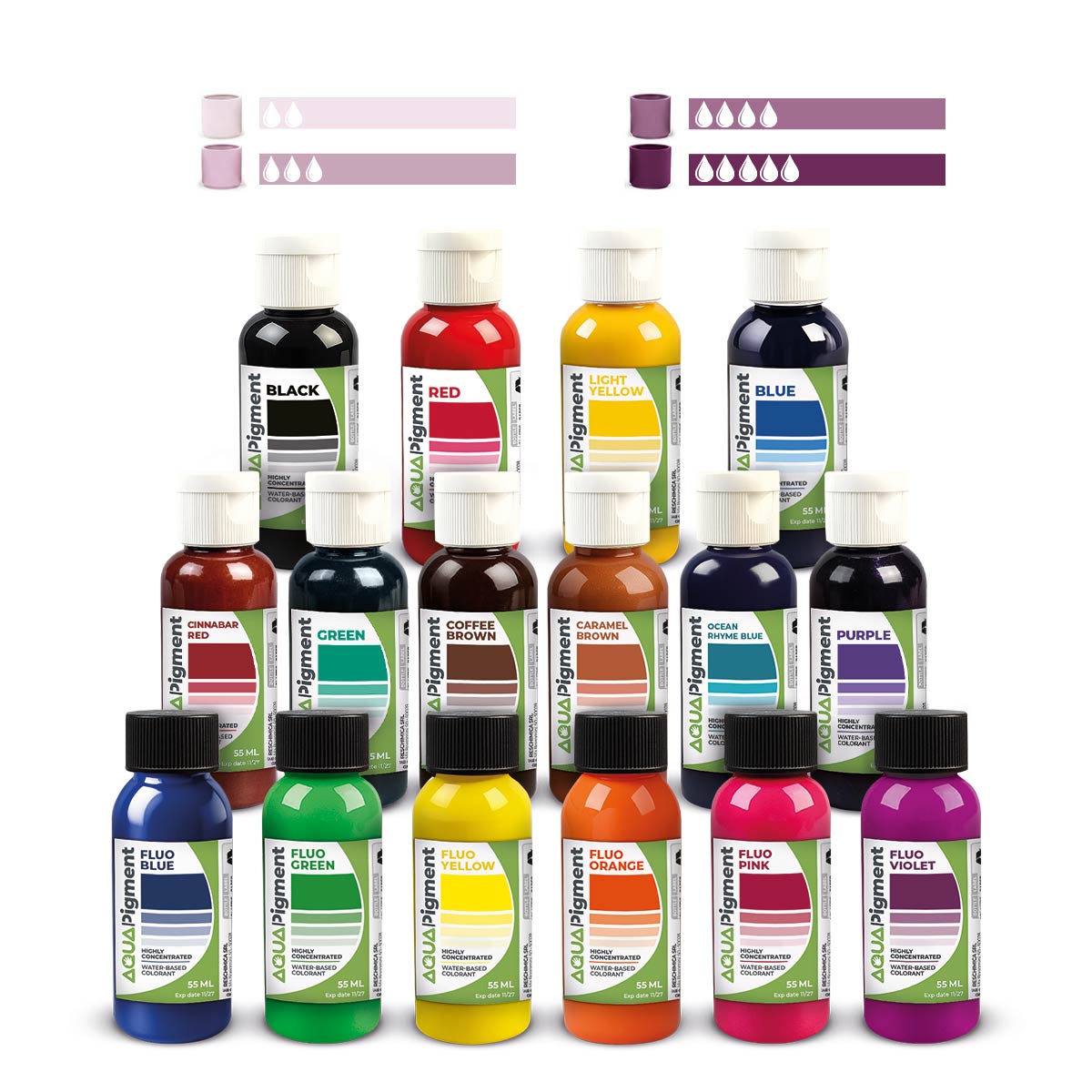 Aqua Pigment – Set completo 16 colores para Aqua Resin y yeso - Aqua Resin
