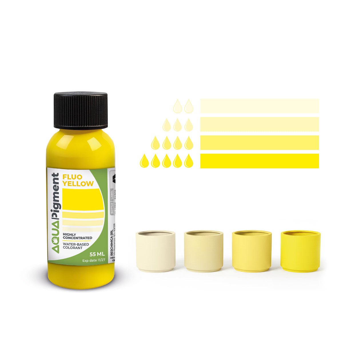 Aqua Pigment – Set Fluo 6 colores para Aqua Resin y yeso - Aqua Resin