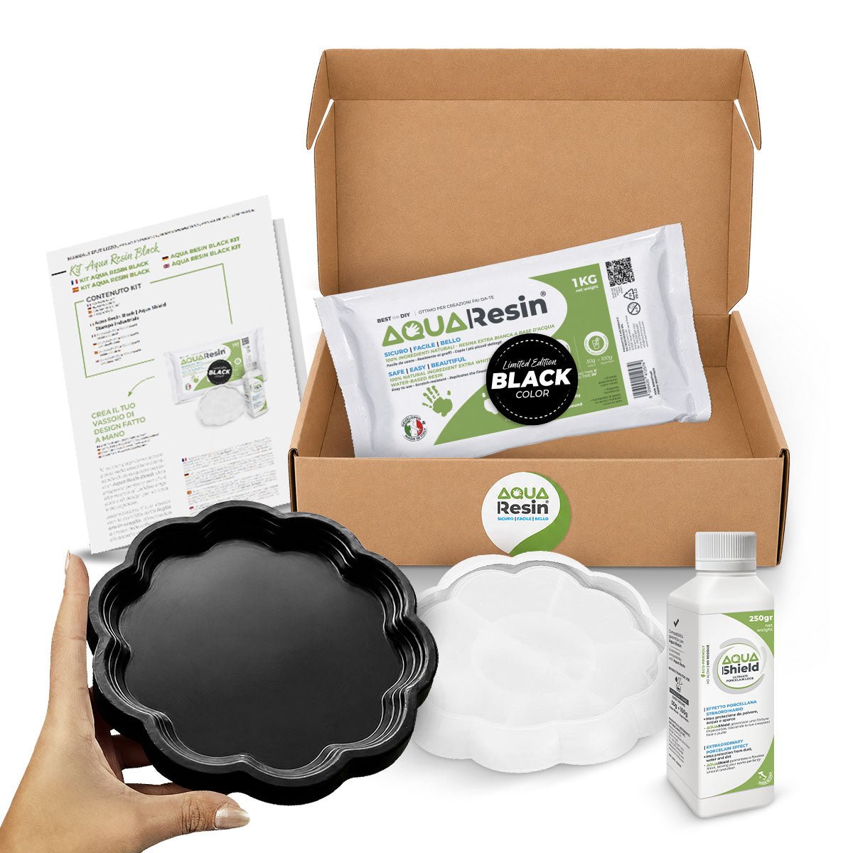 Aqua Resin Black Kit – El kit creativo negro para decoraciones modernas - Aqua Resin