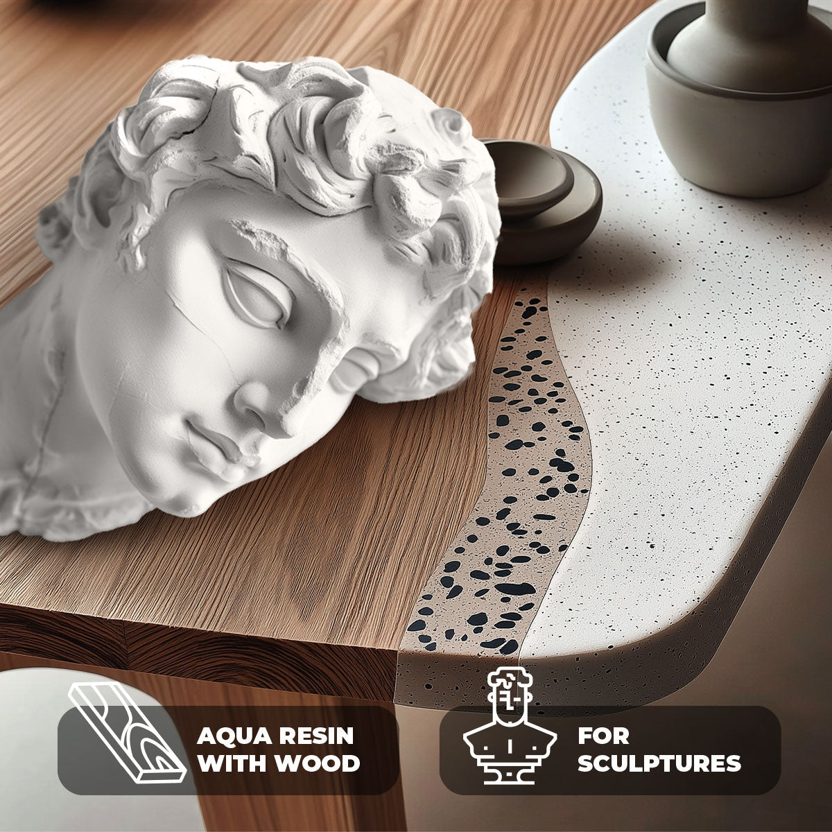 Aqua Resin – Yeso alfa blanco para manualidades, natural y no tóxico - Aqua Resin