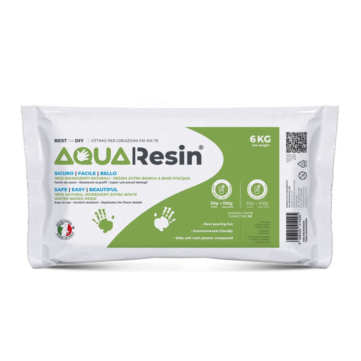 Aqua Resin – Yeso alfa blanco para manualidades, natural y no tóxico - Aqua Resin