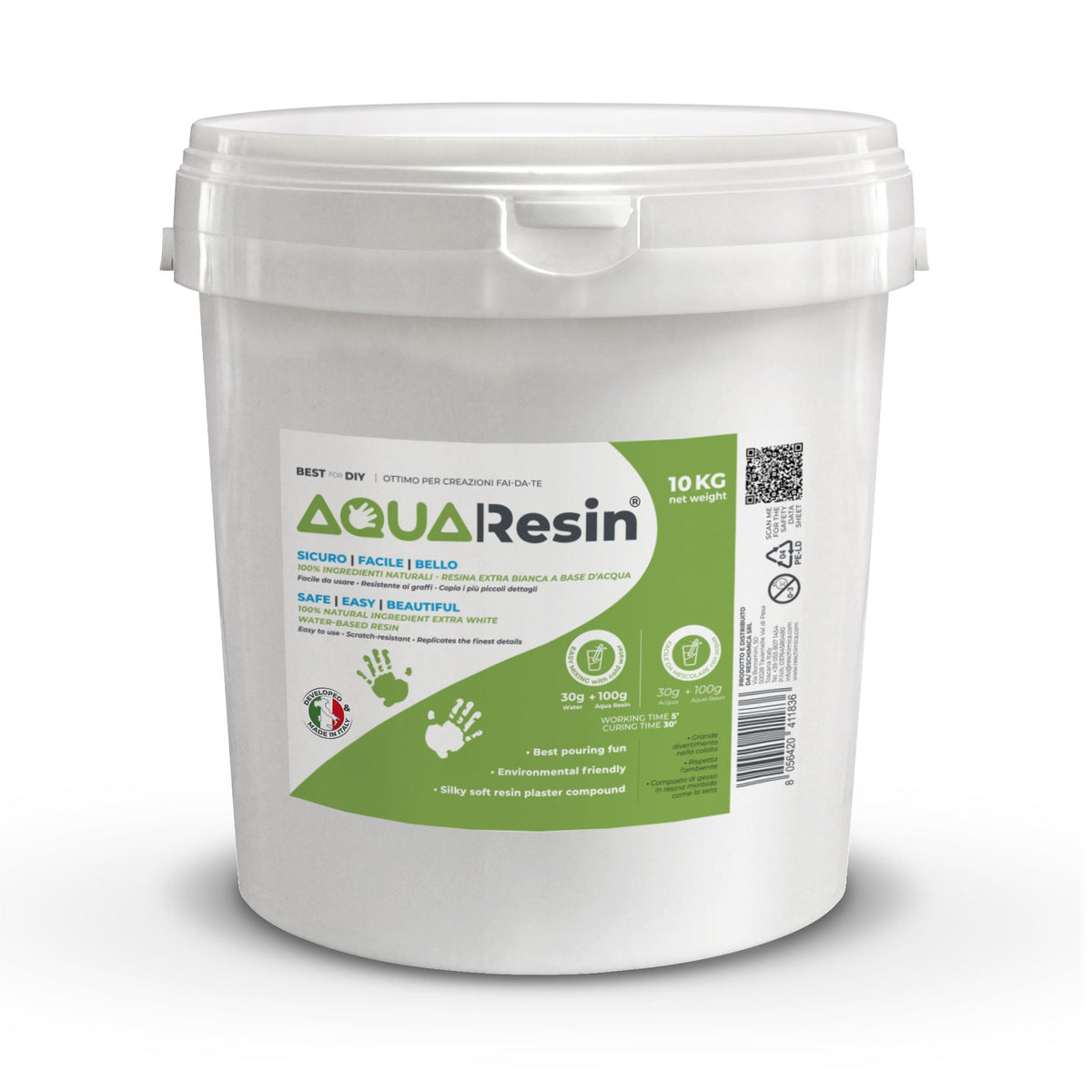 Aqua Resin – Yeso alfa blanco para manualidades, natural y no tóxico - Aqua Resin