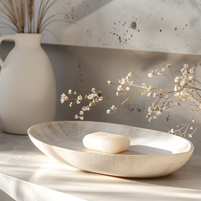 Objetos de decoración hechos a mano de yeso Aqua Resin