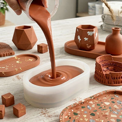 Yeso para colada efecto terracota Aqua Resin Terracotta Roma