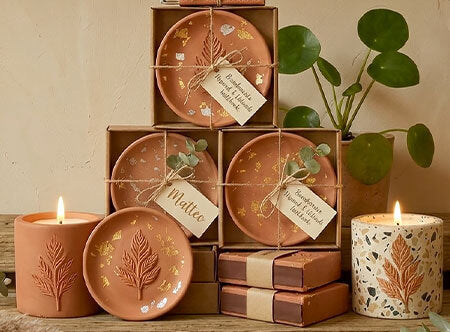 Detalles de boda e ideas de regalo de yeso efecto terracota Aqua Resin