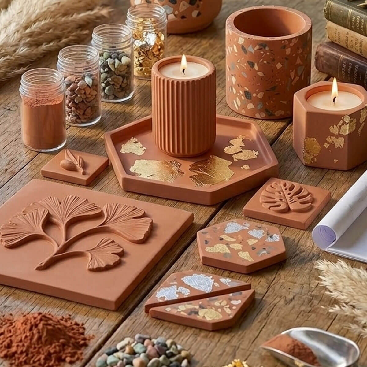 Kit y creaciones completas de yeso efecto terracota Aqua Resin