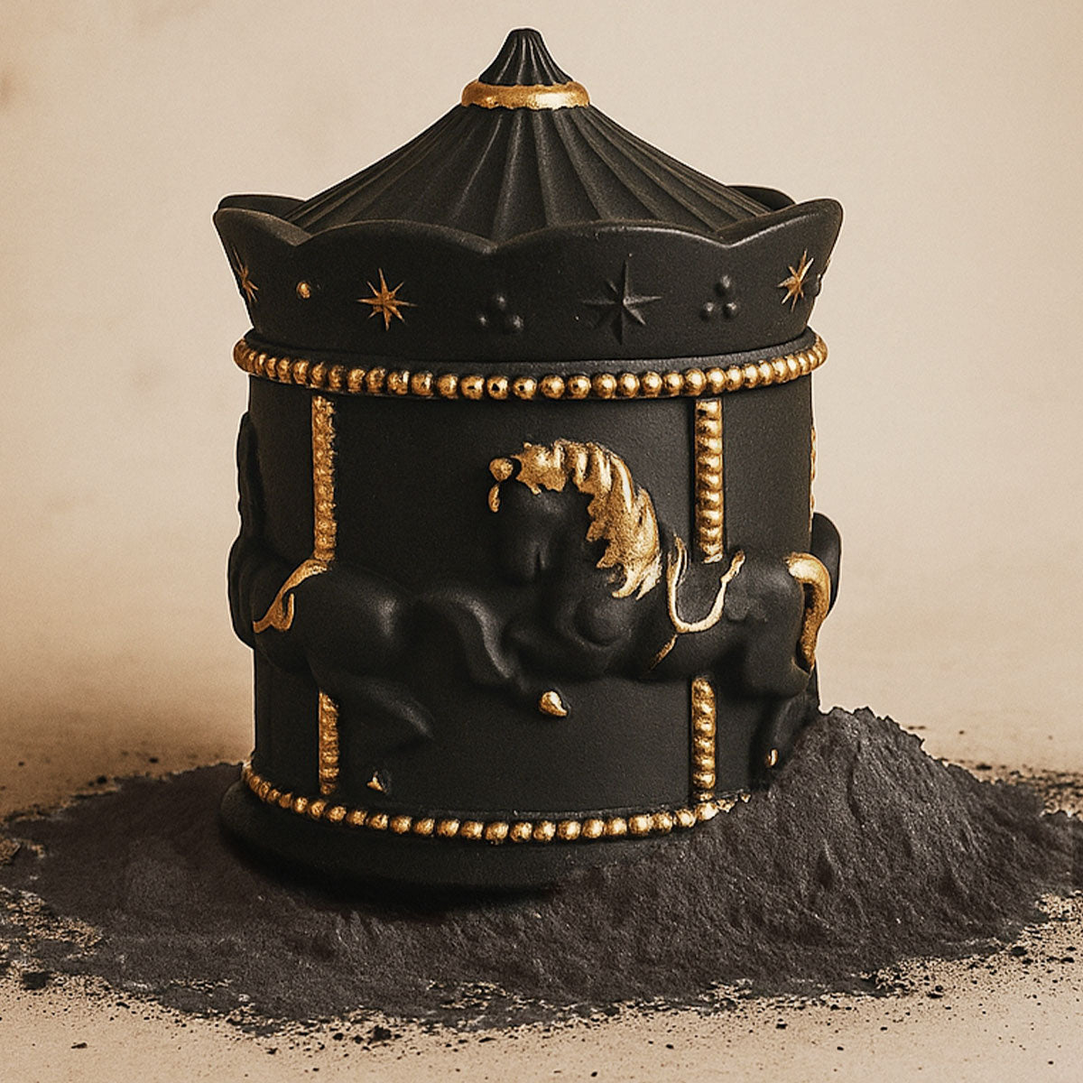 Objeto de diseño de yeso negro Aqua Resin Black