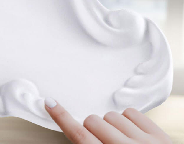 Yeso con efecto porcelana obtenido con Aqua Shield