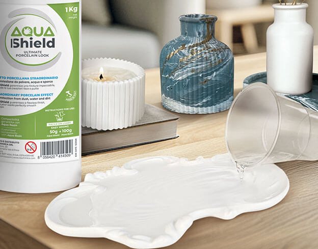 Yeso impermeabilizado con el aditivo Aqua Shield