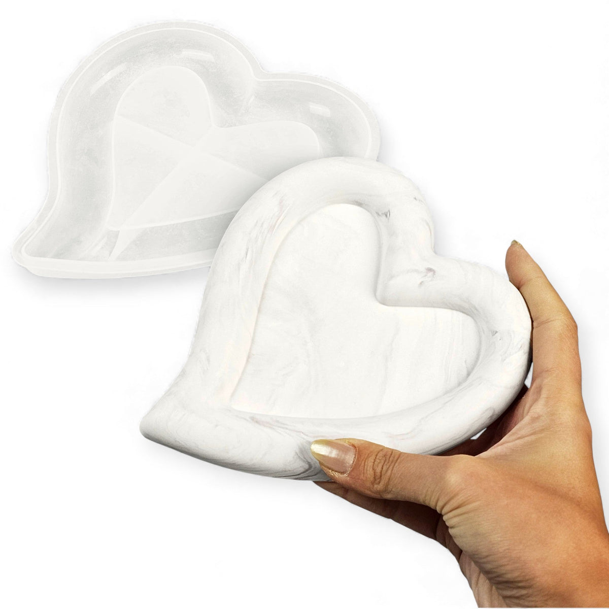 Molde Corazón Romántico – Bandeja en forma de corazón - Aqua Resin