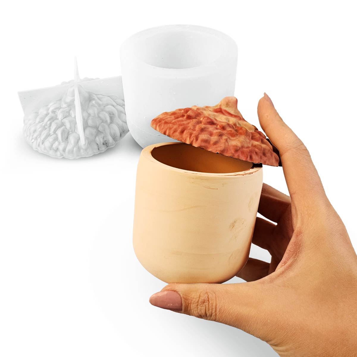 Molde Bellota Otoñal – Recipiente con tapa - Aqua Resin