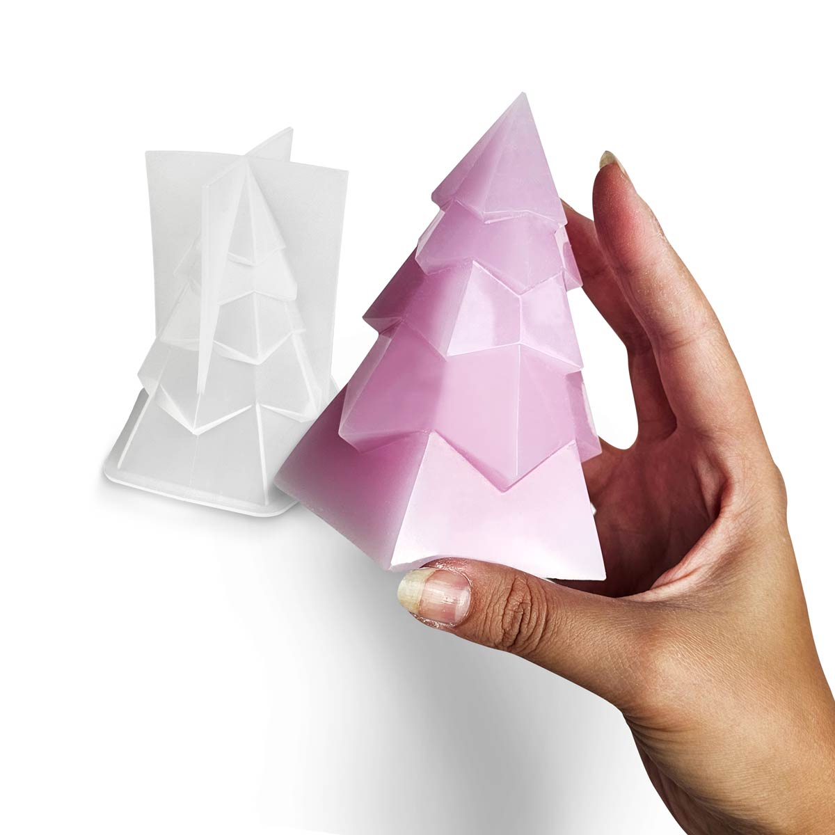 Molde de silicona Árbol Gema – Vela y arbolito decorativo de Navidad - Aqua Resin