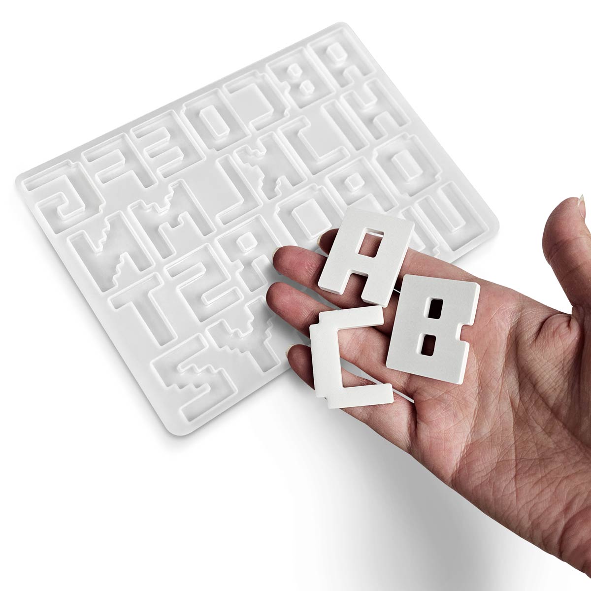 Molde de silicona Alfabeto – Iniciales marcasitios y letras decorativas - Aqua Resin