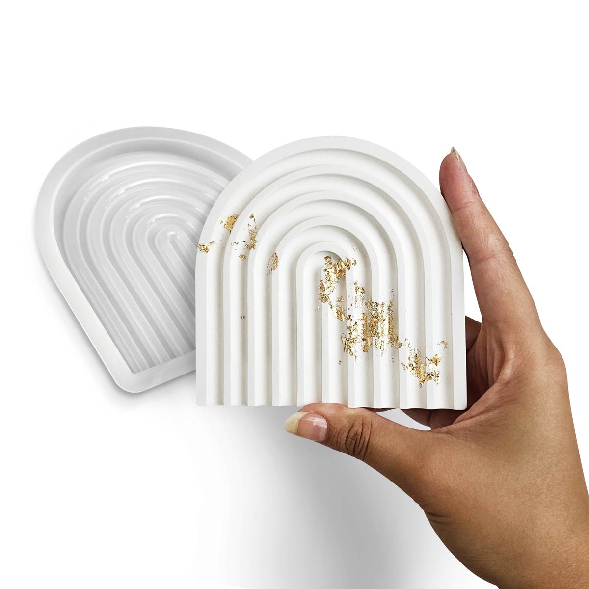 Molde de silicona Posavasos Arcoíris Boho – Decoración infantil y detalle para invitados - Aqua Resin