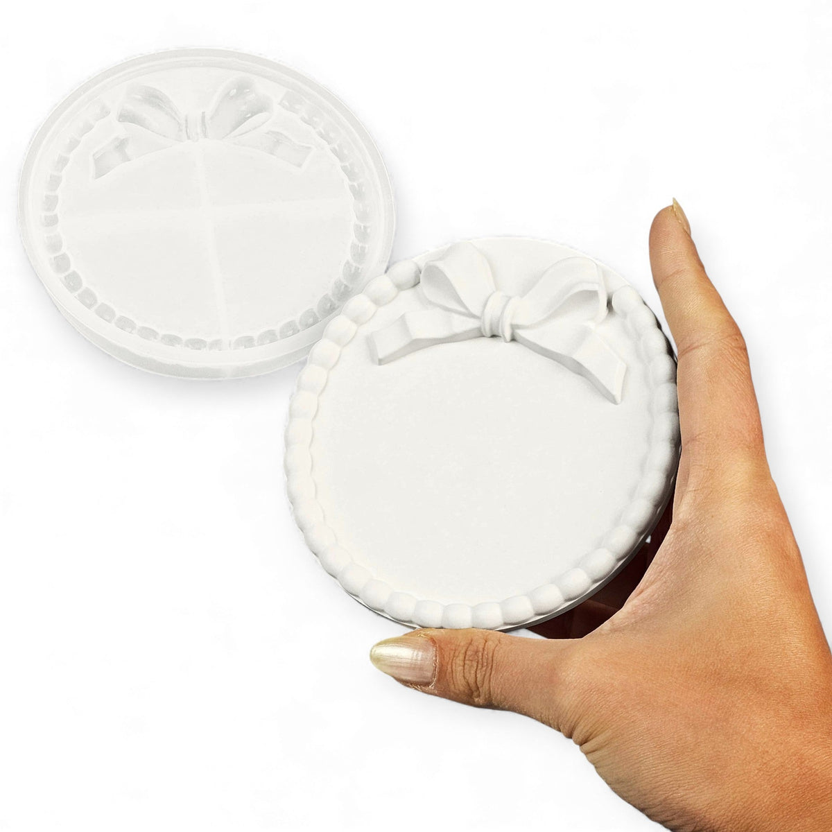 Molde “Lunares y Lazo” – Bandeja decorativa redonda - Aqua Resin