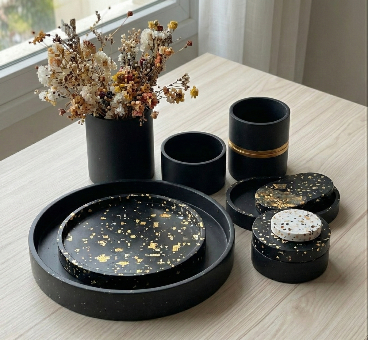 Creaciones versátiles de yeso negro Aqua Resin Black